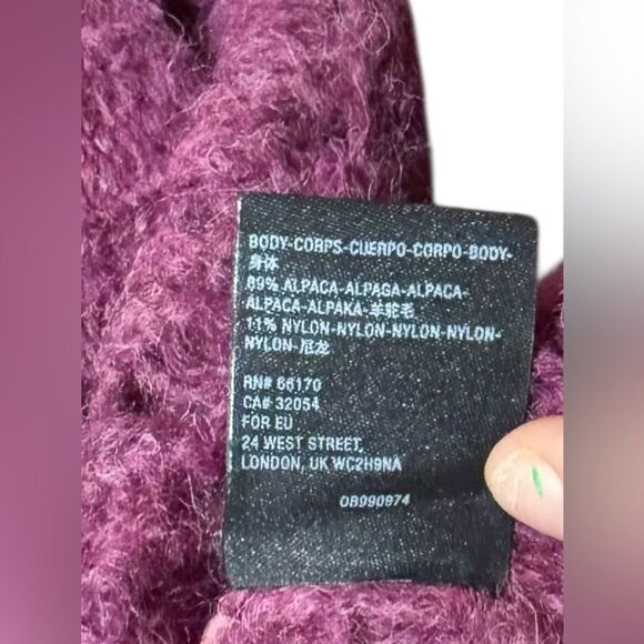 Anthropologie Gemma Sweater Boho Alpaca Ruffled Knit Sweater - Picture 6 of 6